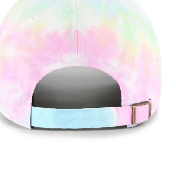 '47 Brand Los Angeles Dodgers Tie Dye Adjustable Baseball Cap In White/Pink NEW - Picture 3 of 3